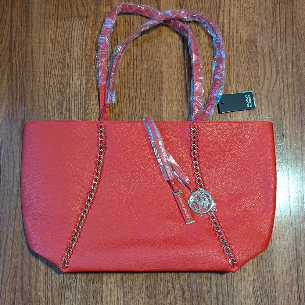 Badgley Mischka | Vegan Leather Tote Bag | Red